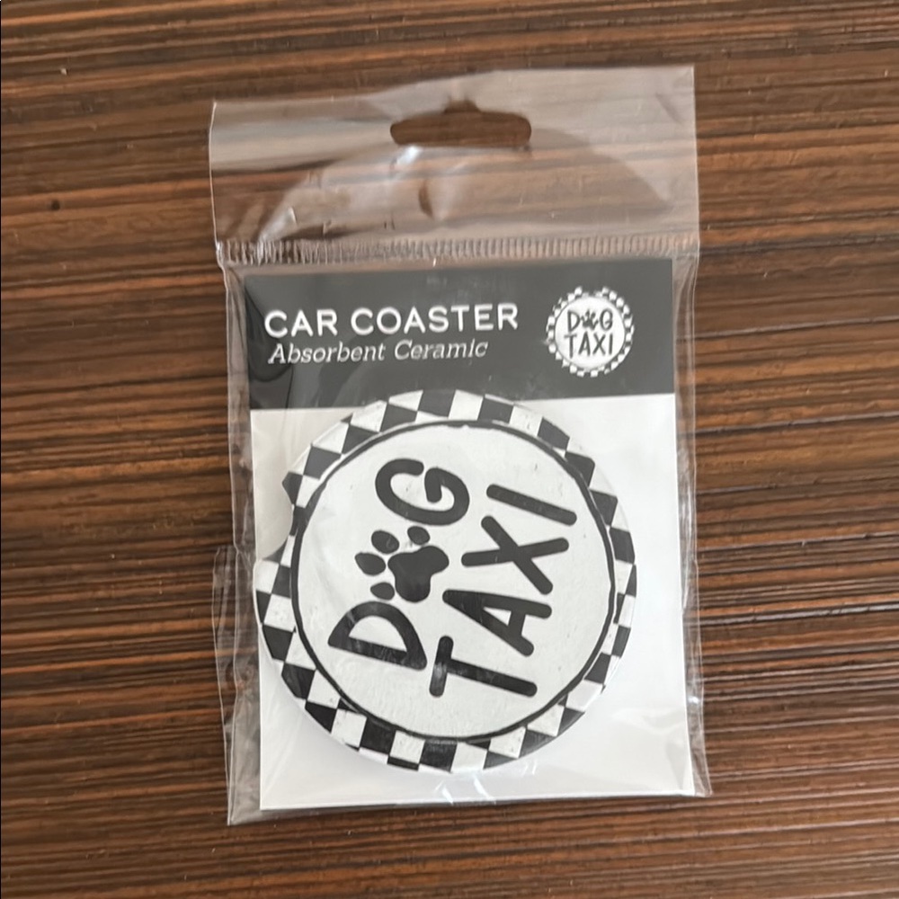 Dog Taxi Ceramic Car Coaster